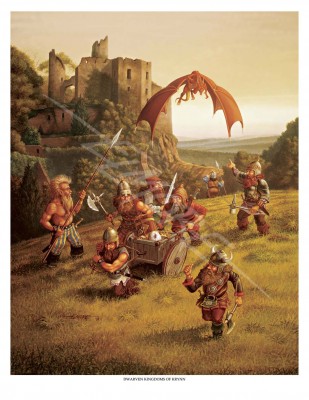 Larry Elmore Dwarves and Dragon convoy of gold.jpg