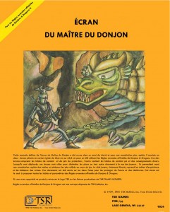Ecran du Maître du Donjon AD&amp;D édition de 1981 (5e) Image 1